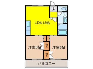 第２ユ－ロハイツ東豊中の物件間取画像